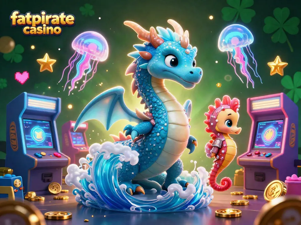 Experience the excitement of fatpirate casino with vivid scenes of underwater adventures and gaming action.