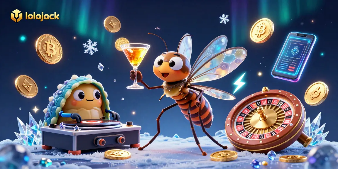 Experience the excitement at lolajack casino with a lively scene showcasing unique animated characters and vibrant gaming elements.