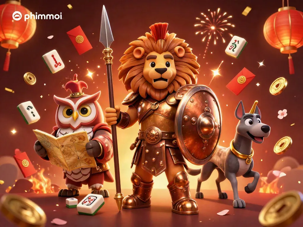 Engage with the vibrant phimmoi casino adventure featuring a Spartan lion, owl strategist, and greyhound messenger.