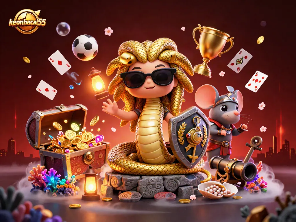 Join the excitement at keonhacai55 with thrilling sports betting action in a vibrant 3D scene.